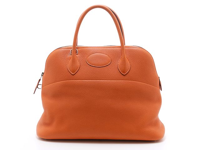 HERMES エルメス ボリード35 マカロン 2wayバッグ トリヨンクレマンス オレンジ/パラジウム(シルバー)金具 □P(約2012年) レディース【中古】460