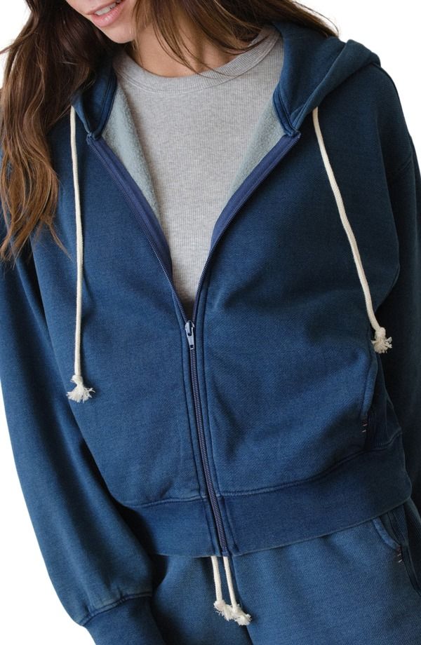 マリーン レイヤー レディース アウター パーカー・スウェット フリース Marine Layer Cloud 9 Fleece Zip Hoodie Indigo インディゴ 27,160円