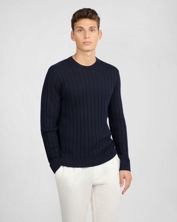 オニア メンズ アウター パーカー・スウェット セーター Onia Featherweight Cashmere Sweater Midnight
