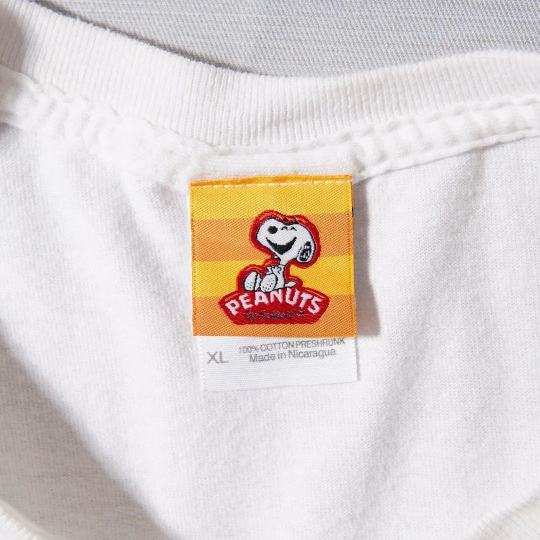 90s スヌーピー SNOOPY Tシャツ XL ホワイト ピーナッツ PEANUTS