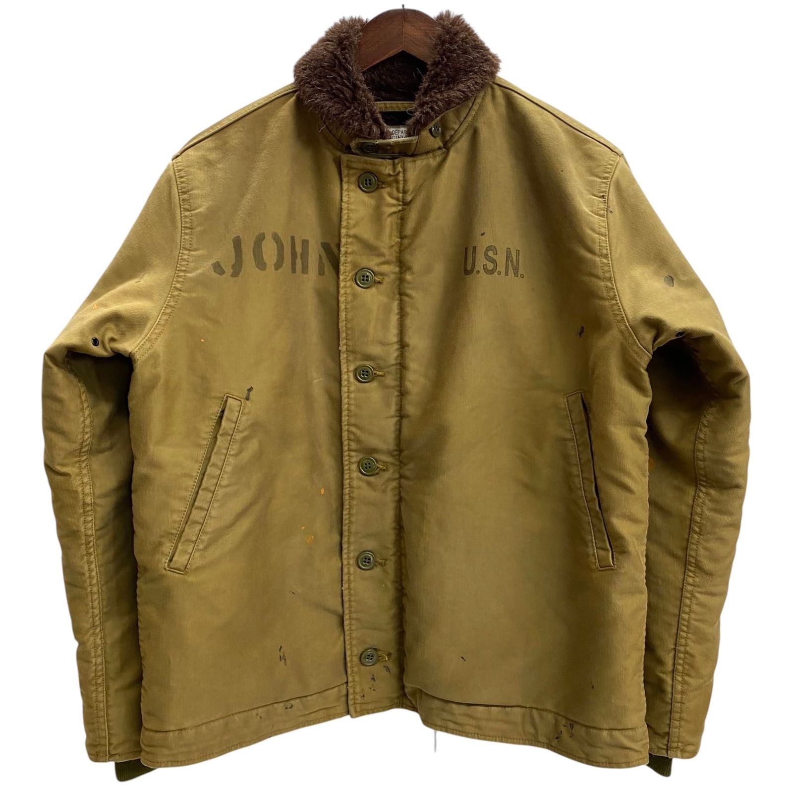 ワイパー WAIPER.inc 忠実復刻 米軍 U.S.NAVY N-1 デッキジャケット 後期型 アルパカライニング 25WP43 ジャケット グリーン 40サイズ 201MT-6240 VB