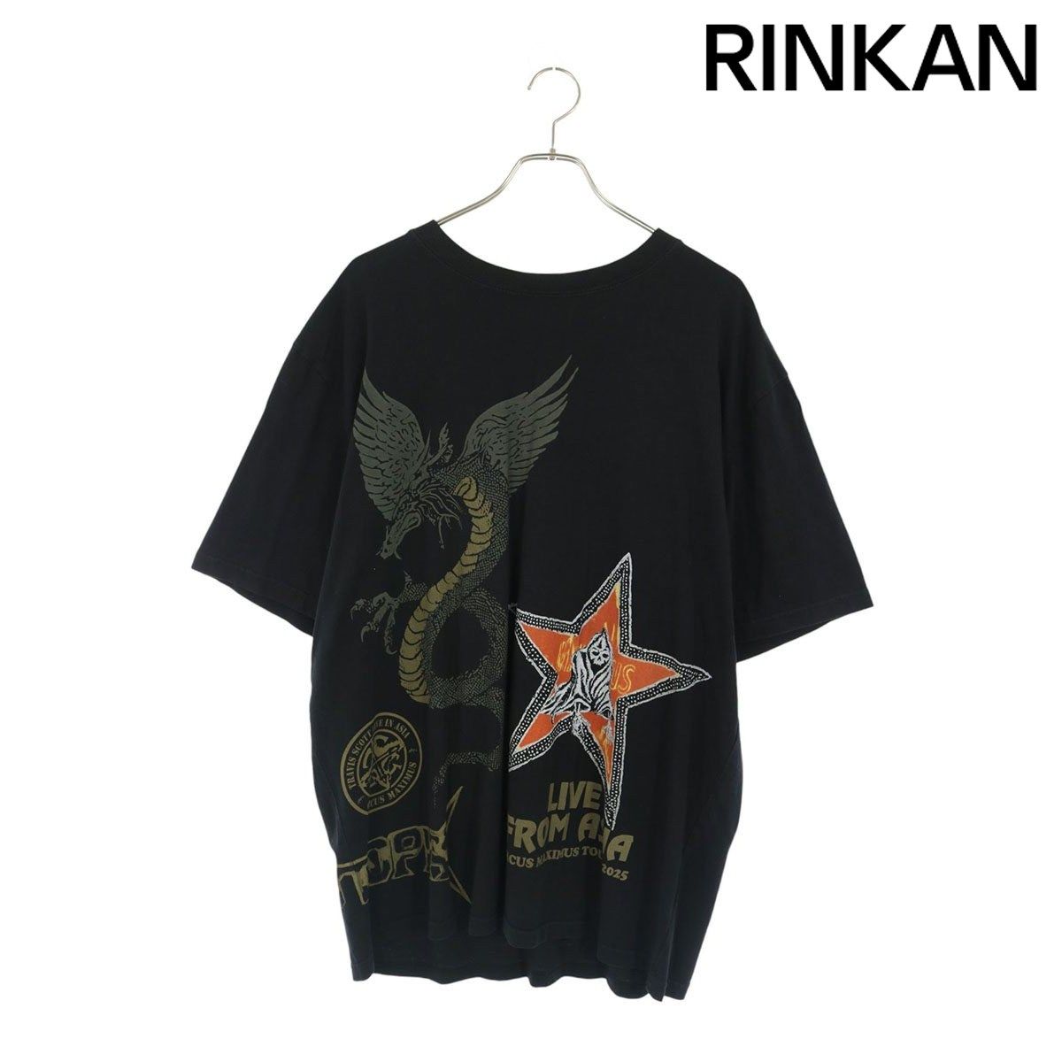 トラヴィススコット LIVE FROM ASIA CIRCUS MAXIMUS TOUR 2025 アジアツアー2025プリントTシャツ メンズ XL