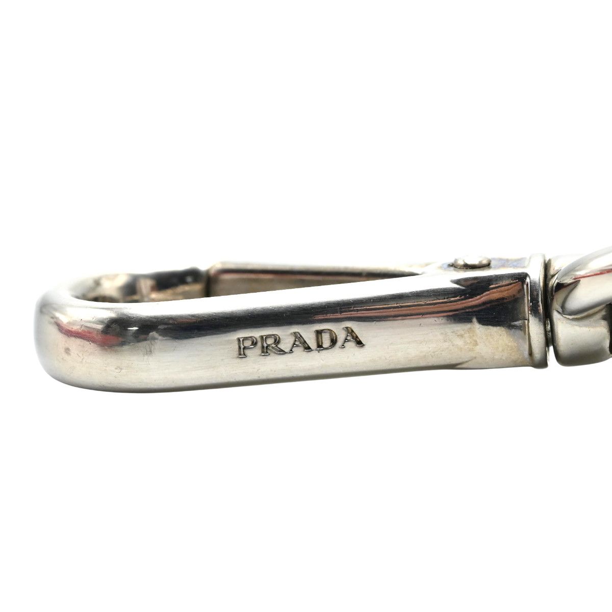 PRADA プラダ バッグモチーフ ロゴプレート レザ― キーホルダー バッグ