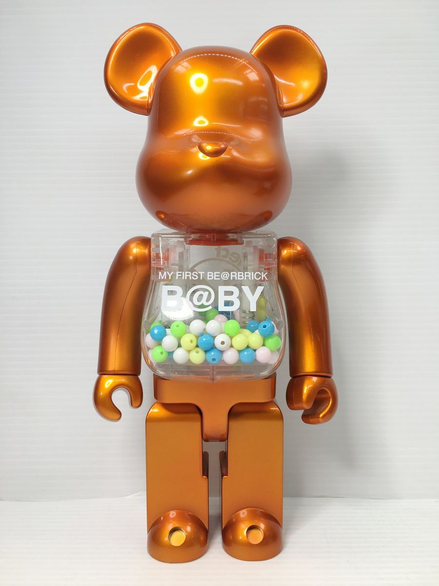 メディコム・トイ MY FIRST BE@RBRICK B＠BY 400％ パールオレンジVer. 美品 現状品