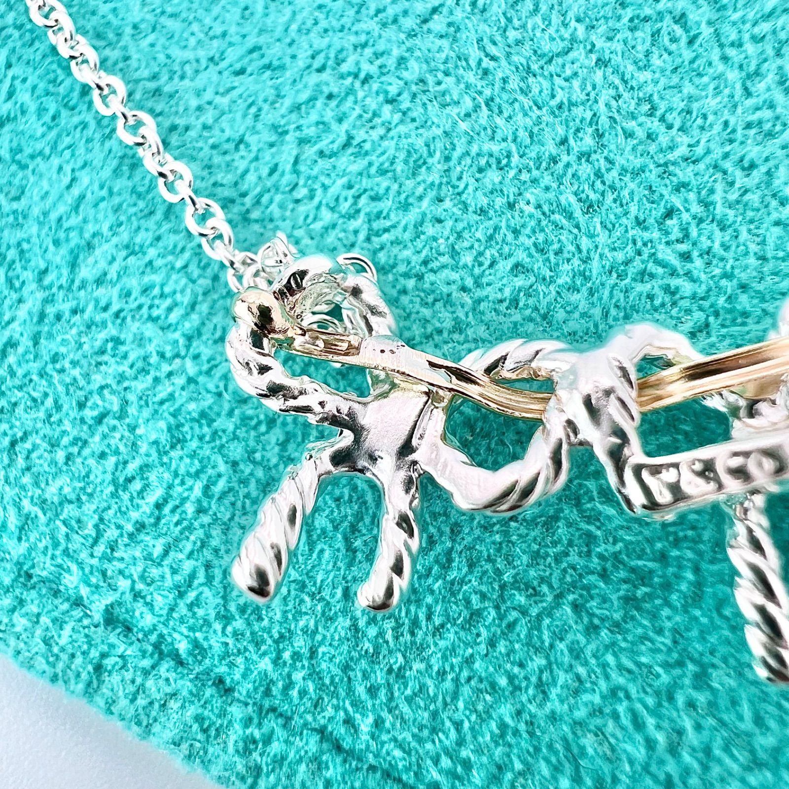 Tiffany & Co. ティファニー トリプルリボン ネックレス 極美品 ティファニー トリプル リボン コンビ ネックレス TIFFANY&CO