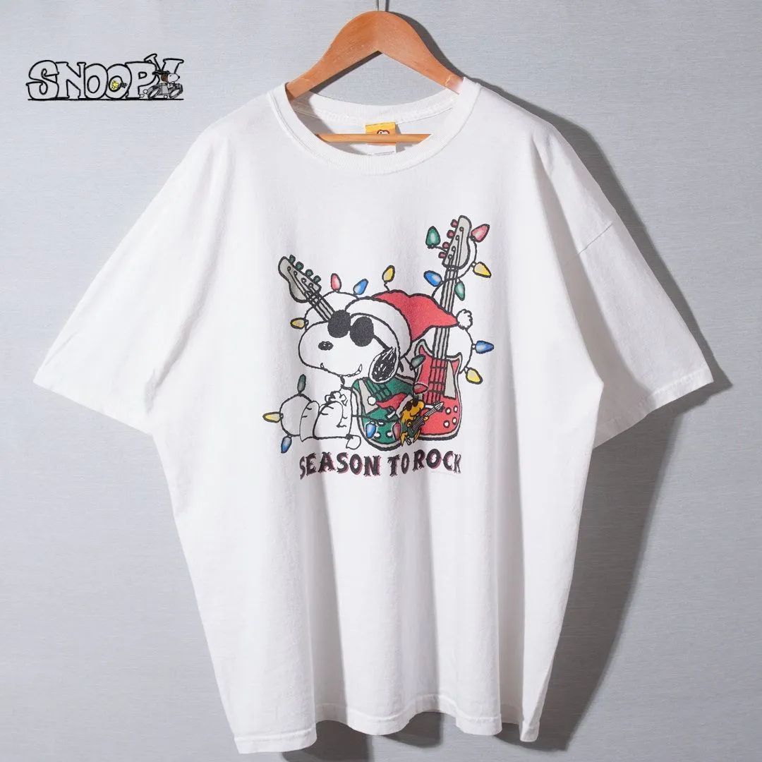 90s スヌーピー SNOOPY Tシャツ XL ホワイト ピーナッツ PEANUTS