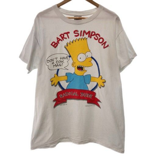 【中古】　DELTA　Tシャツ　90s vintage　90年代　OLD　半袖　トップス　クルーネック　キャラクター　The Simpsons　プリント　オーバーサイズ　USA製　古着　/7333
