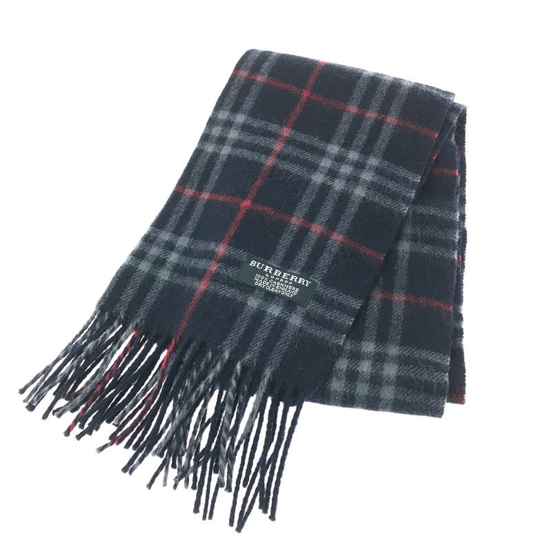 中古品】 BURBERRY バーバリー CASHMERE MUFFLER カシミヤ マフラー