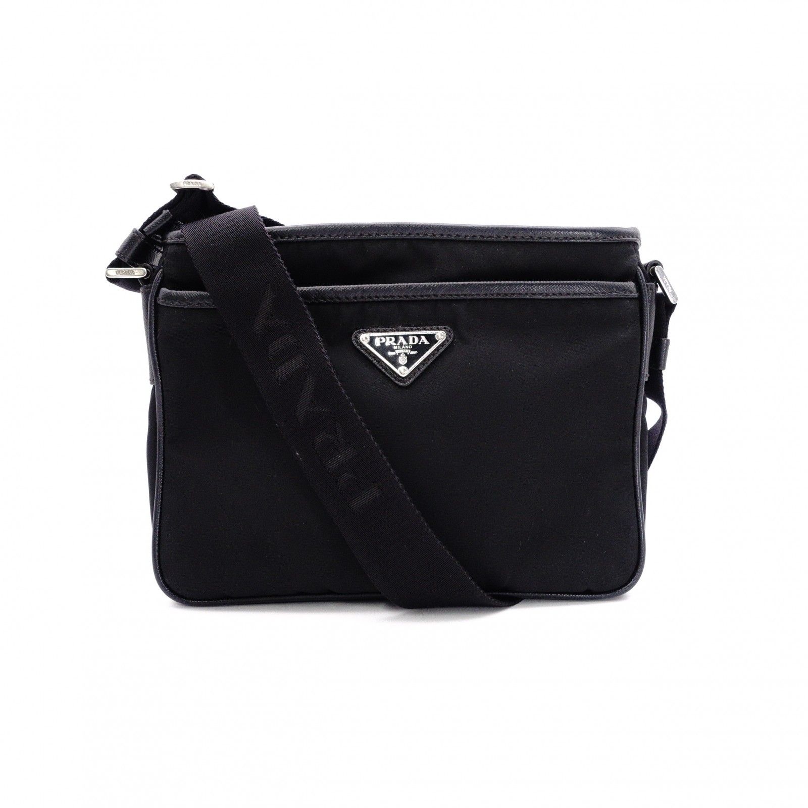 PRADA プラダ トライアングルロゴ Re-Nylon ショルダーバッグ ナイロン ブラック クロスボディ