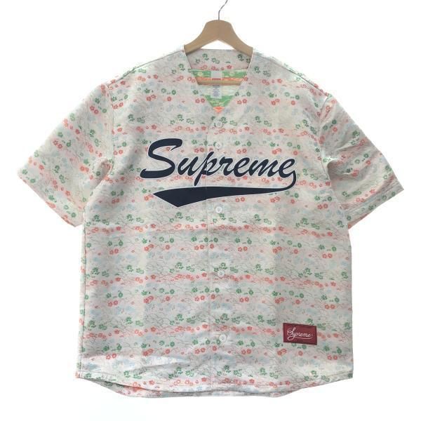 【中古】Supreme Floral Jacquard Baseball Jersey M ホワイト シュプリーム[10]