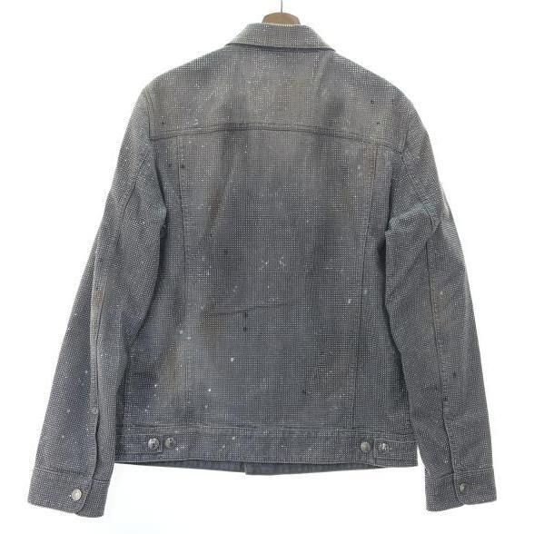 DSQUARED2 ディースクエアード 17SS スタッズ デニムジャケット グレー S74AM0700 S30260 中古】DSQUARED2 スタッズデニムジャケット 52 S74AM0700 S30260