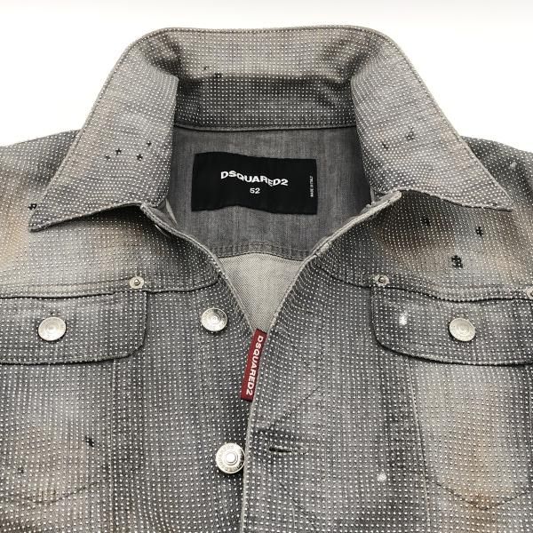 中古】DSQUARED2 スタッズデニムジャケット 52 S74AM0700 S30260