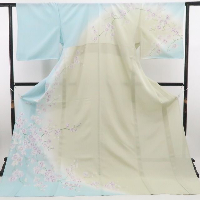 新品・夏訪問着】絽 胡蝶蘭 夏着物 正絹 仕付け糸付 トールサイズ