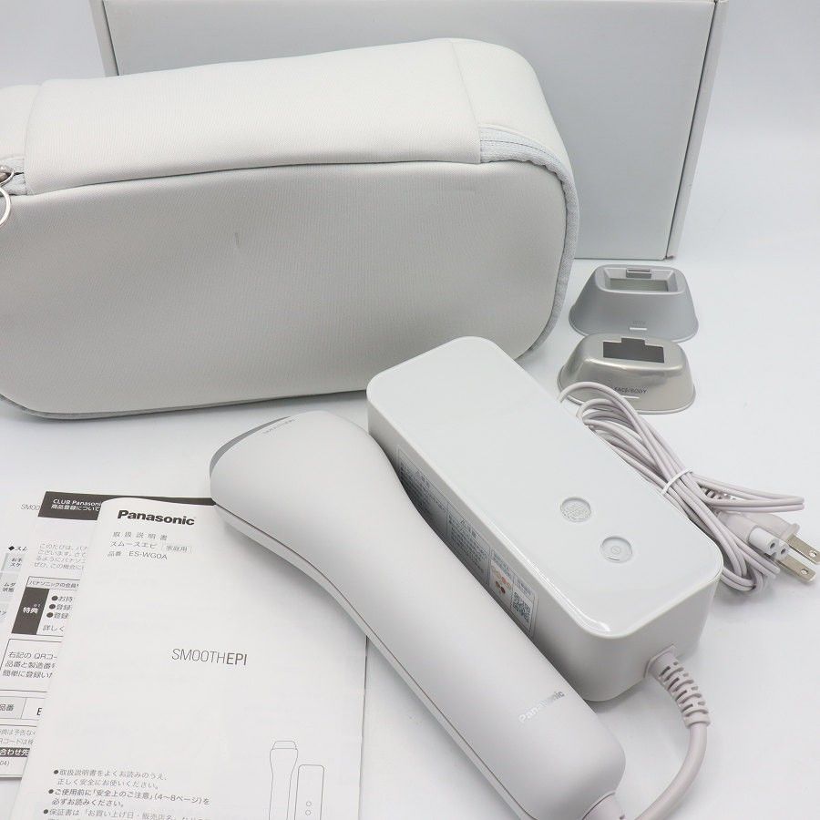 美品 Panasonic スムースエピ ES-WG0A グレー 光エステ 脱毛器 冷却