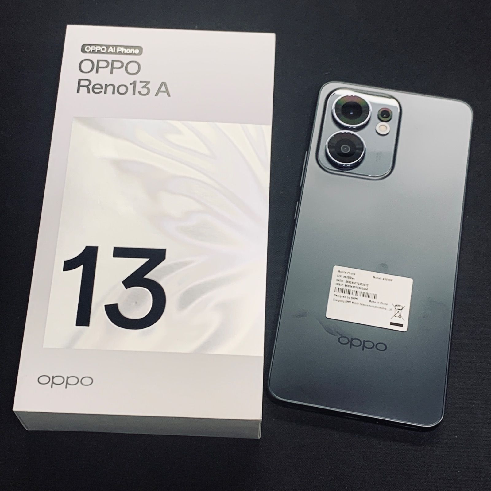 【美品】OPPO Reno13 A SIMロック解除済 128GB A501OP チャコールグレー 利用制限△