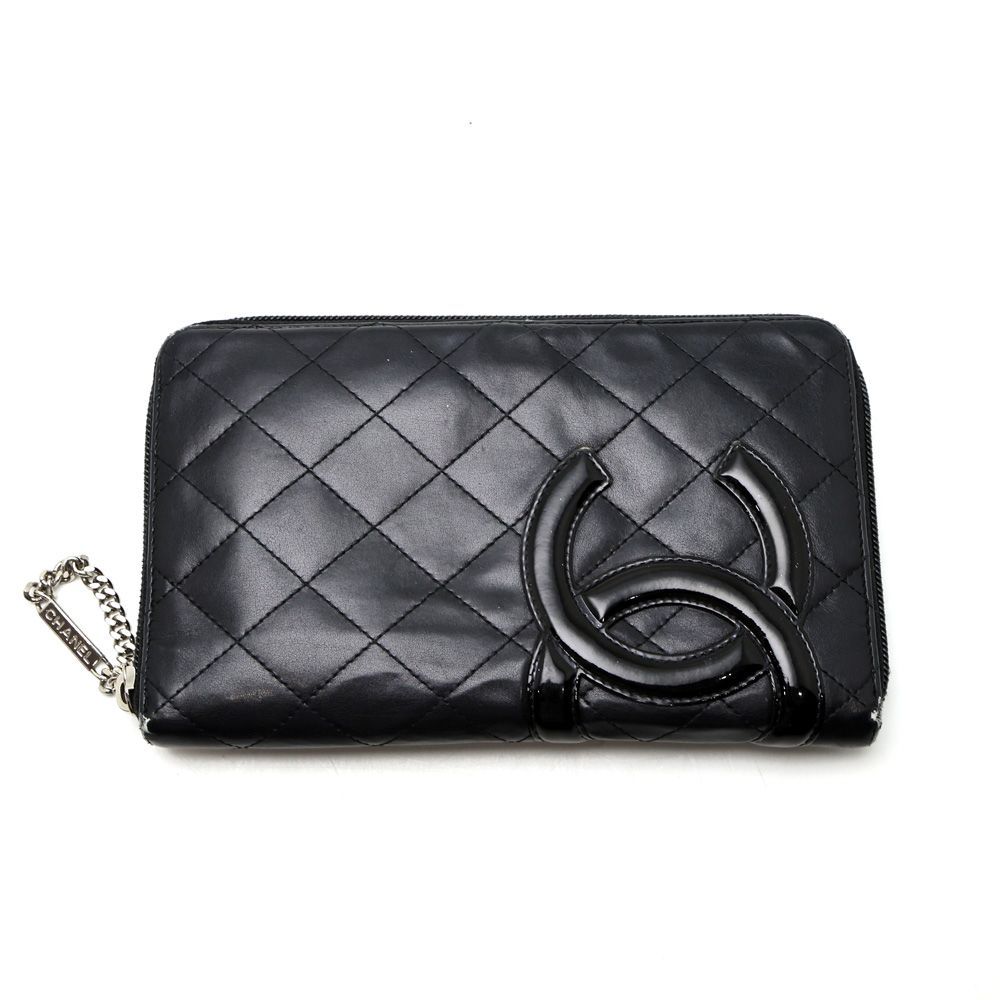 【付属品付き】CHANEL シャネル カンボンライン ラウンドファスナー 黒 楠本質店/元住吉】シャネル CHANEL カンボンライン ラウンドファスナー