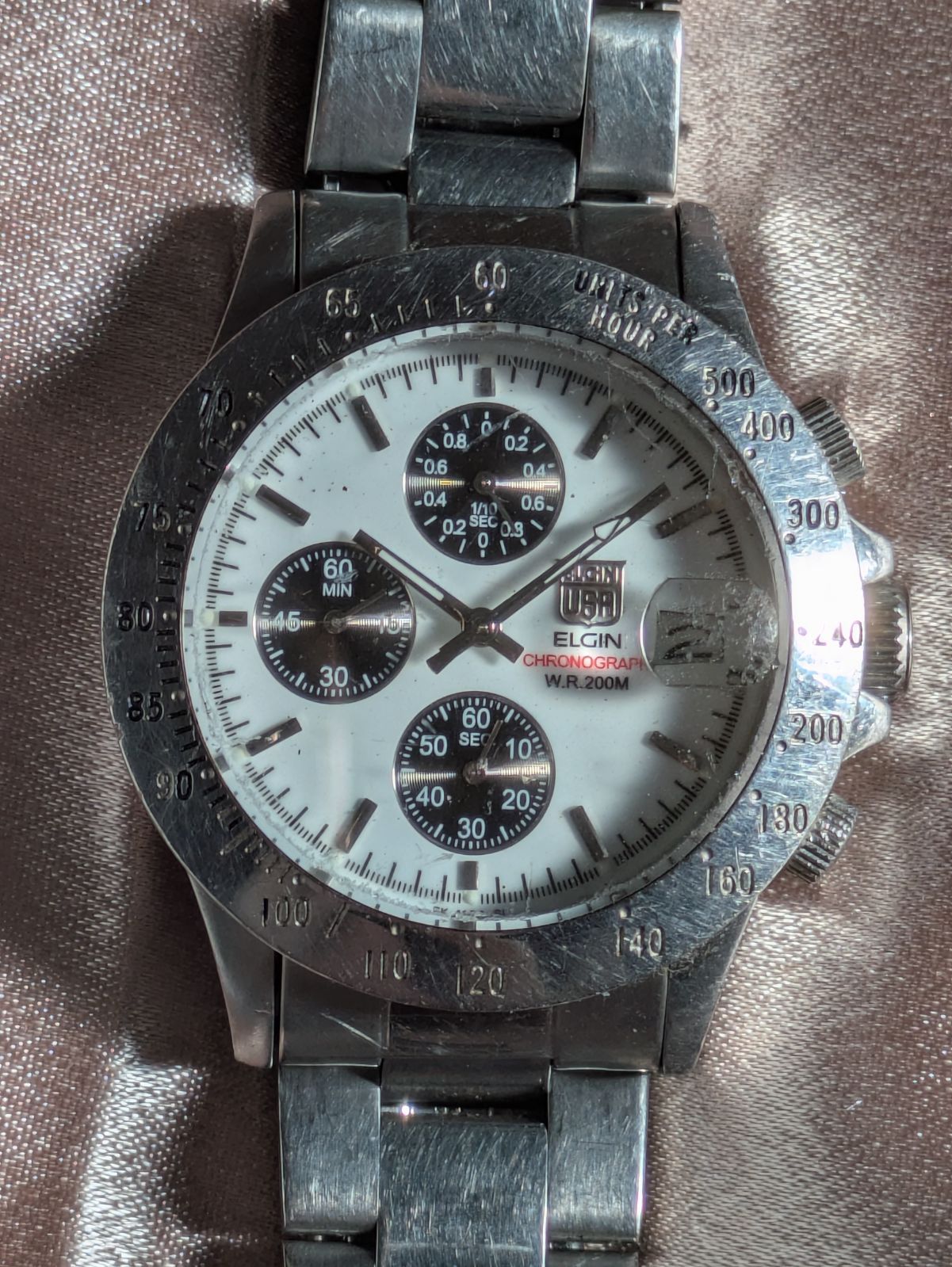 ELGIN FK-1184-Dメンズ腕時計クオーツ 中古】ELGIN FK-1184-G クロノ 
