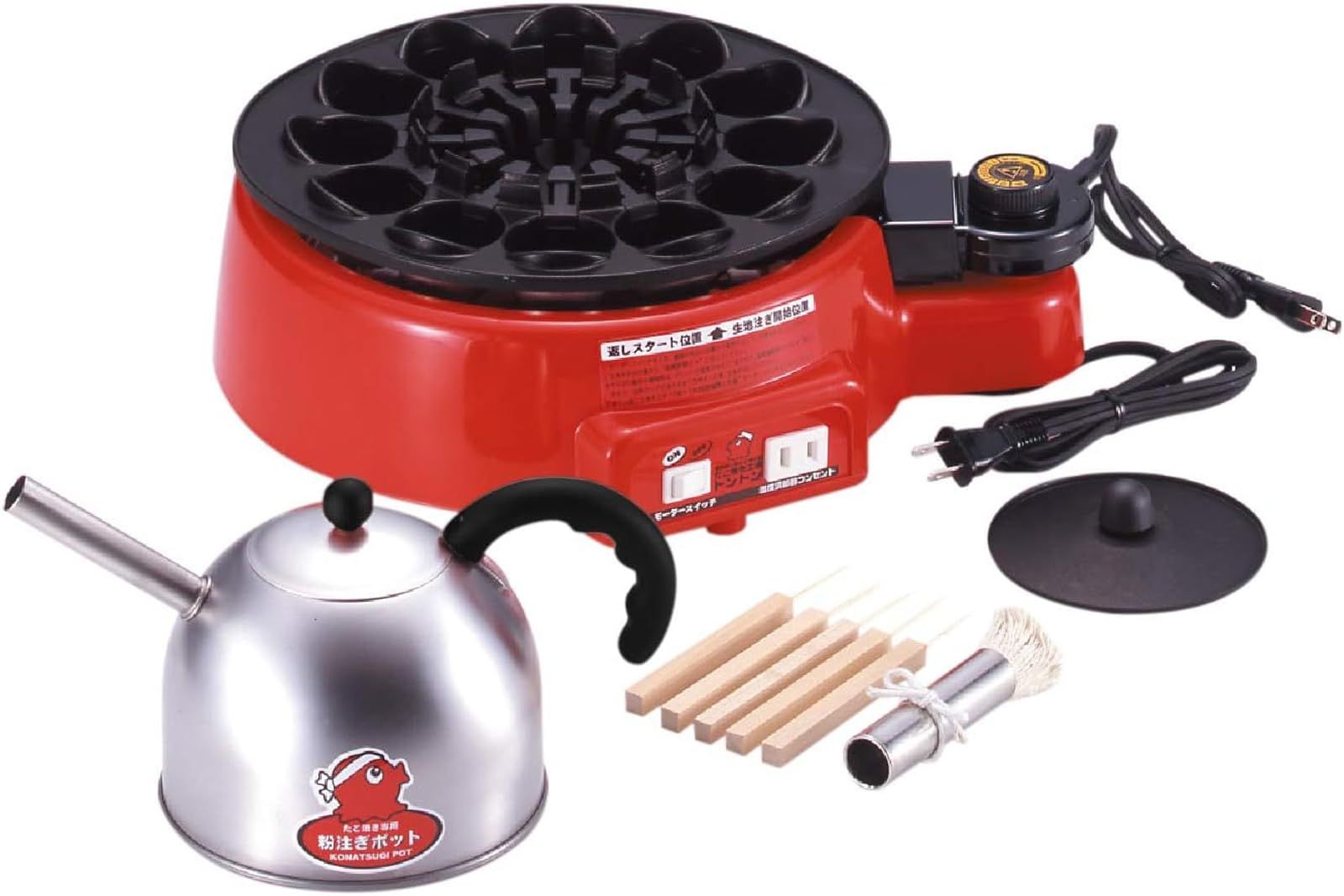 杉山金属 MT.CEDAR 自動返し式たこ焼き器 たこ焼き工場トントン KS-2614★ 1fbb1656