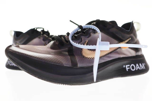 ナイキ NIKE × OFF-WHITE ZOOM FLY SP BLACK 27.5cm AJ4588-001 ズームフライ ブラック 【ブランド古着ベクトル】【中古】 ▲260630 8,168円