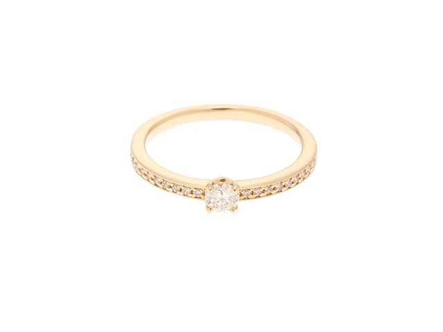 JEWELRY ジュエリー K18ゴールド/D0.23ctダイヤモンド/2.4g/#11 リング・指輪 ゴールド レディース【中古】472