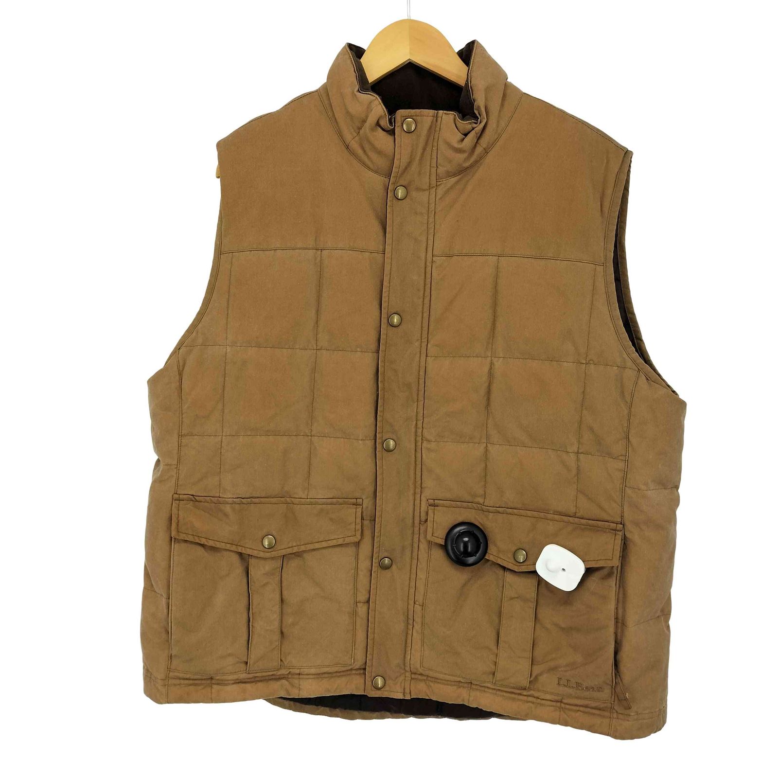 エルエルビーン L.L.Bean 90S～00S オイルドキルティングダウンベスト メンズ import：XL