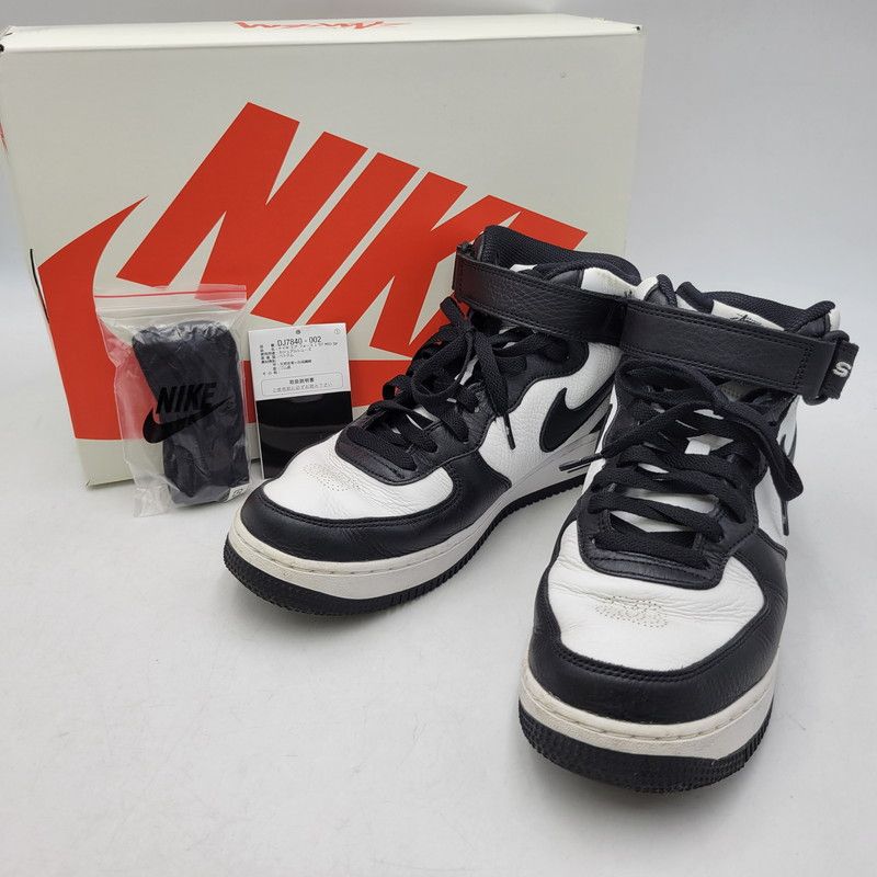 【中古品】 NIKE ナイキ × STUSSY ステューシー DJ7840-002 AIR FORCE 1 MID エア フォース 1 ミッド スニーカー 靴 【160-260630-kh-07-izu】