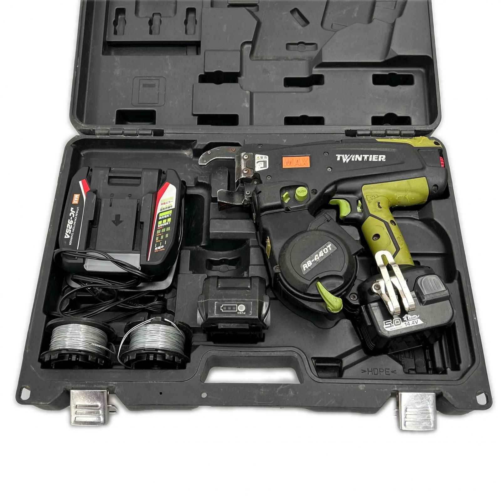 MAX マックス 鉄筋結束機 コードレス式 14.4v 5.0Ah 充電器・充電池2個 