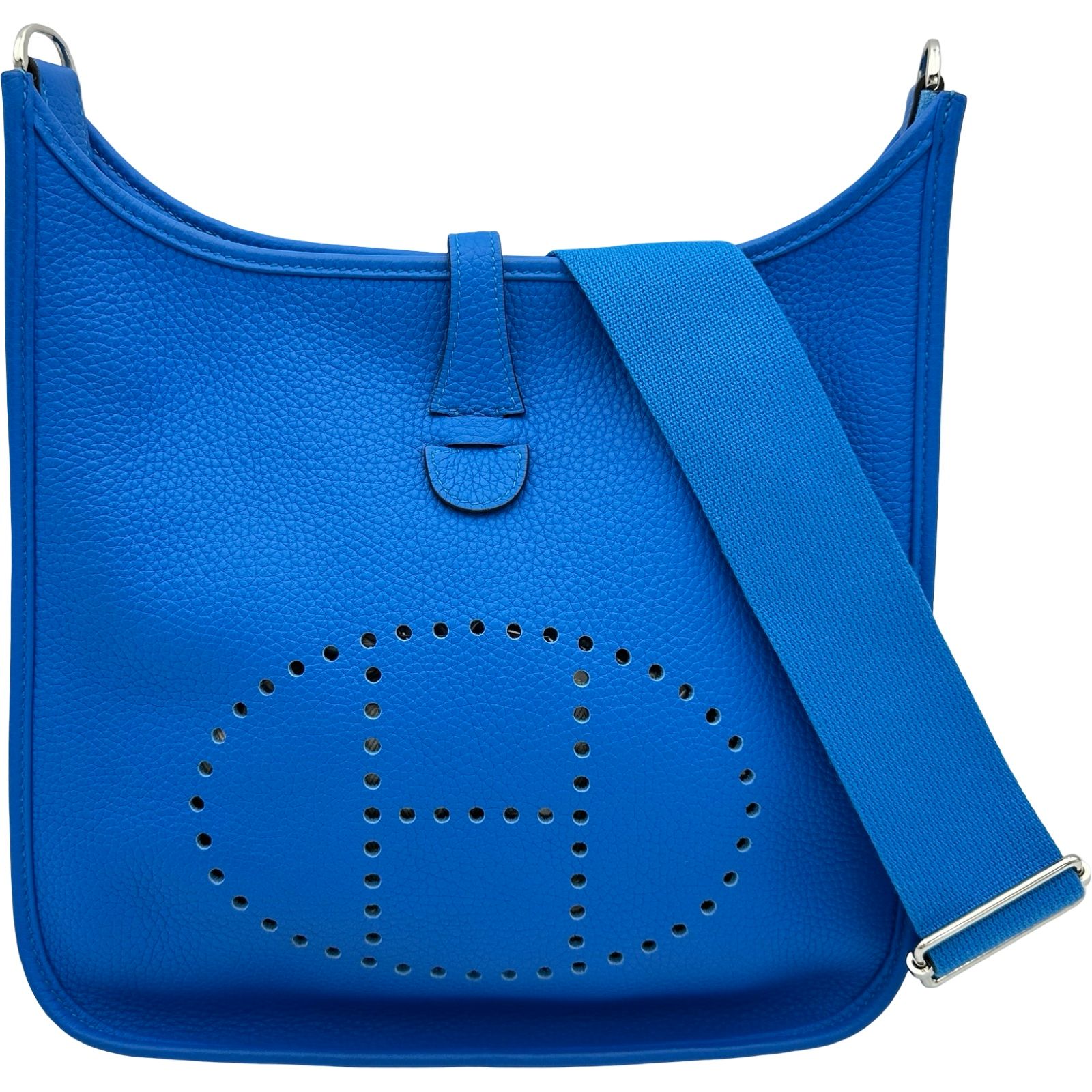 エルメス HERMES エヴリン3 PM W刻印 ブルーイドラ シルバー金具 トリヨンクレマンス レディース ショルダーバッグ