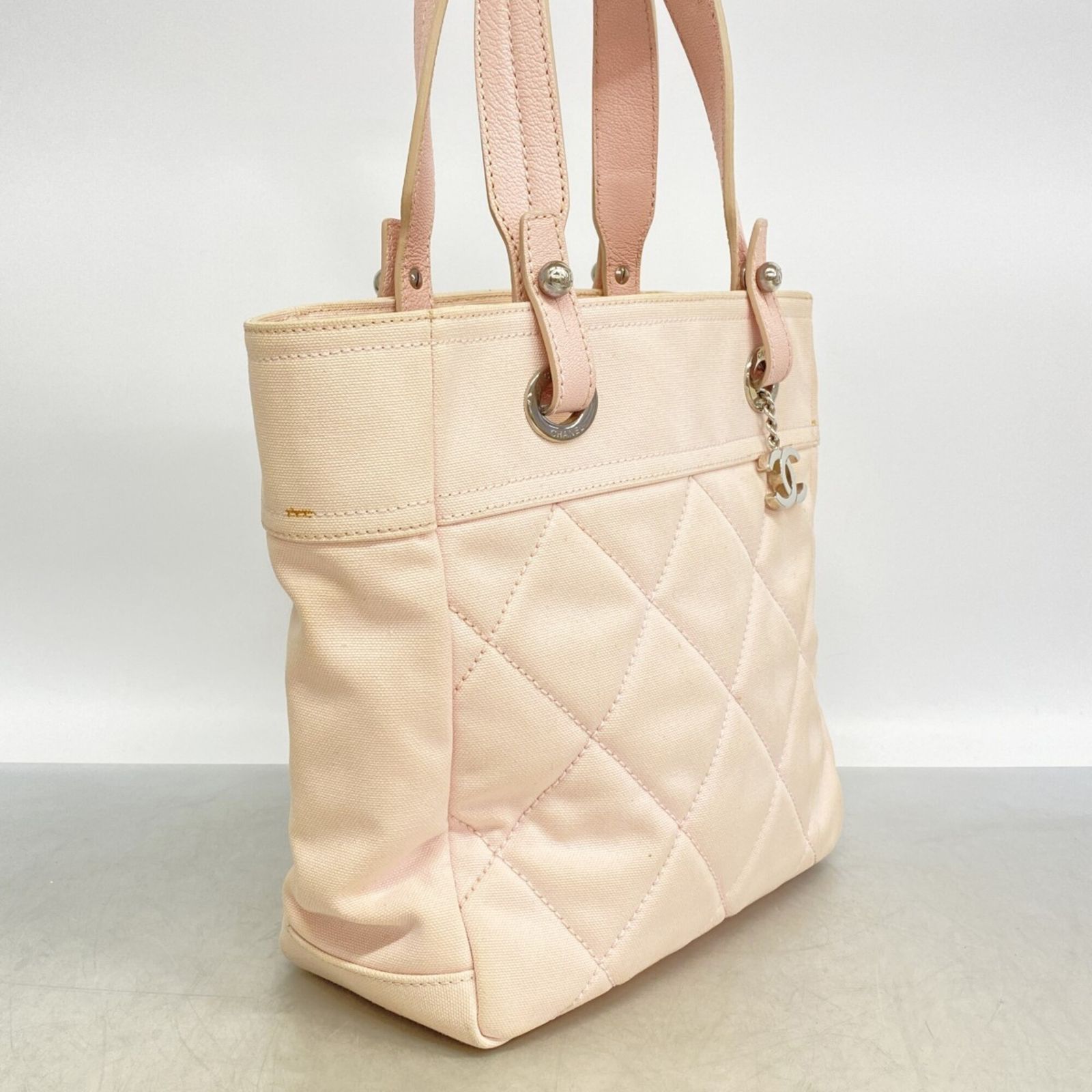 CHANEL パリビアリッツ トートバッグ ピンク シャネル(Chanel) シャネル トートバッグ パリビアリッツ キャンバス