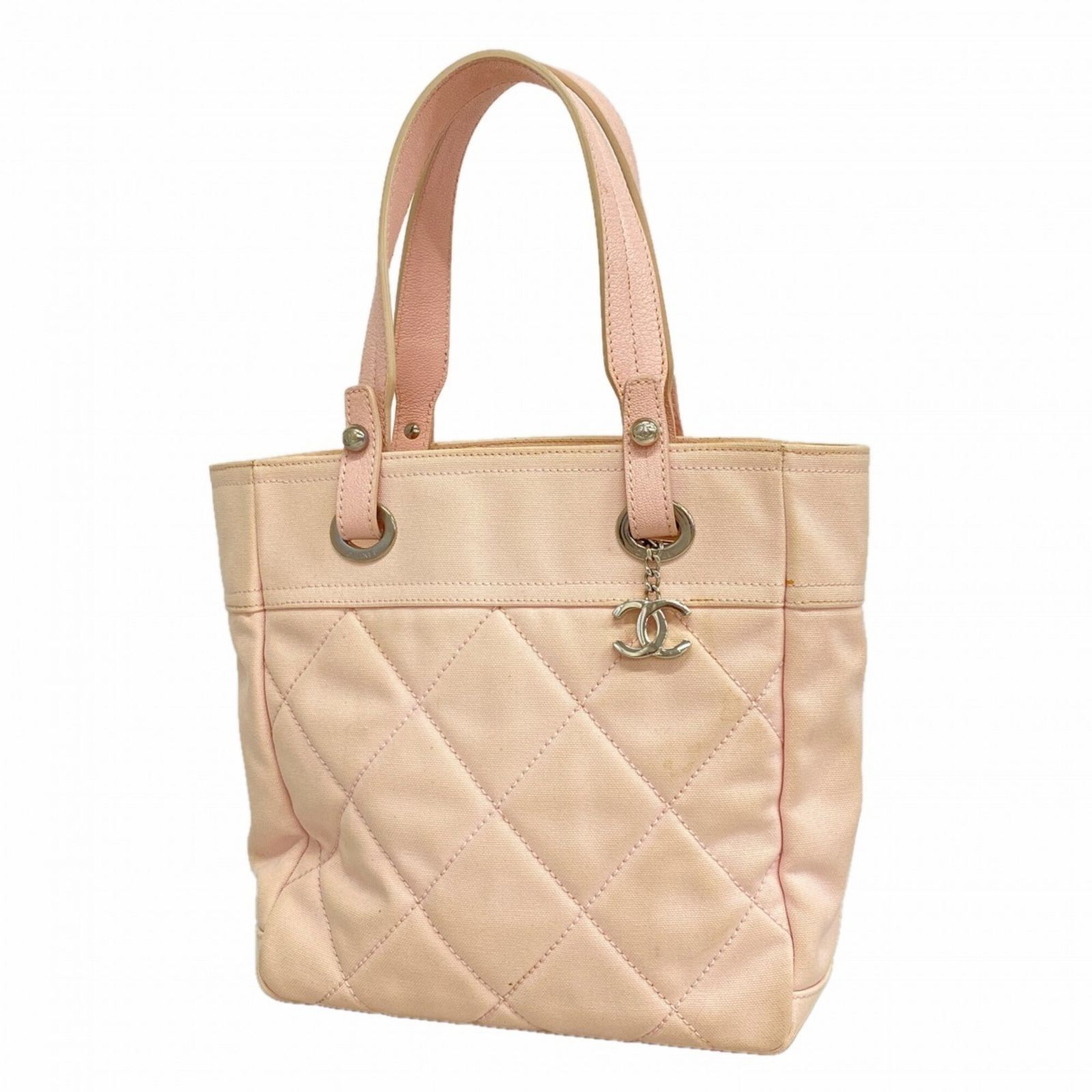 CHANEL パリビアリッツ トートバッグ ピンク シャネル(Chanel) シャネル トートバッグ パリビアリッツ キャンバス