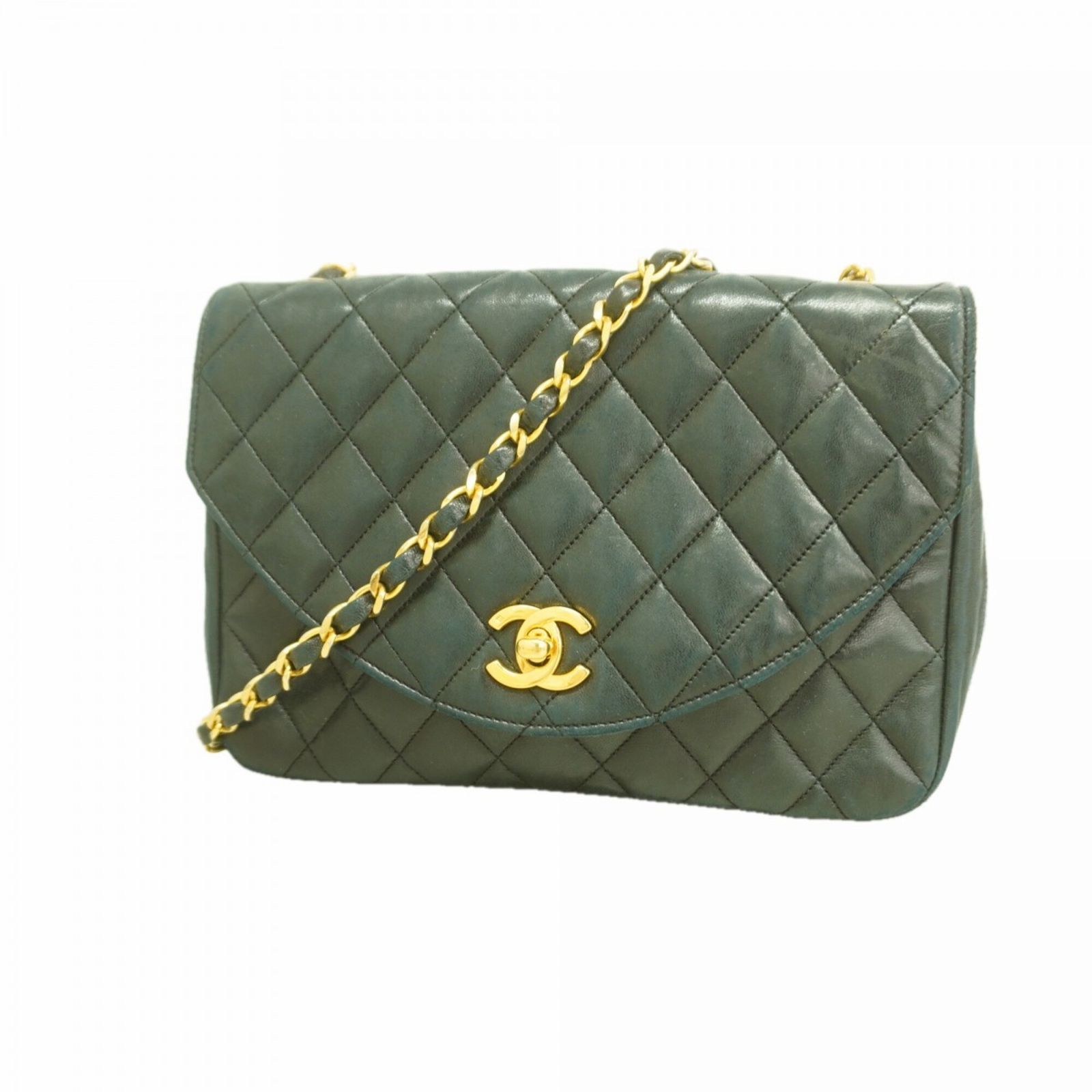 シャネル(Chanel) シャネル ショルダーバッグ マトラッセ チェーンショルダー ラムスキン ブラック レディース