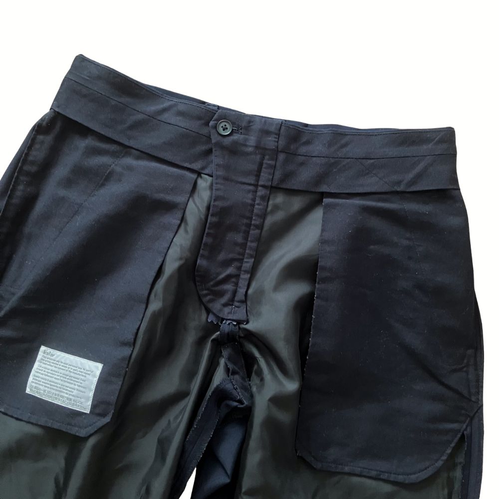 kolor カラー 20SS ウールエステル ワンタック テーパードパンツ