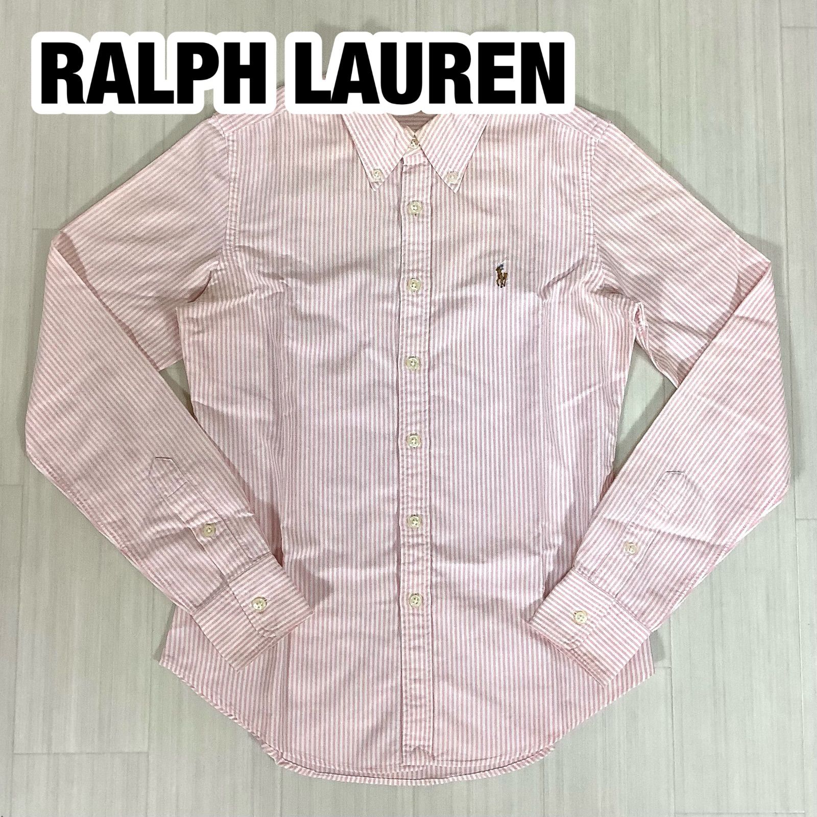 RALPH LAUREN ラルフローレン 刺繍ポニー ストライプ ボタンダウン