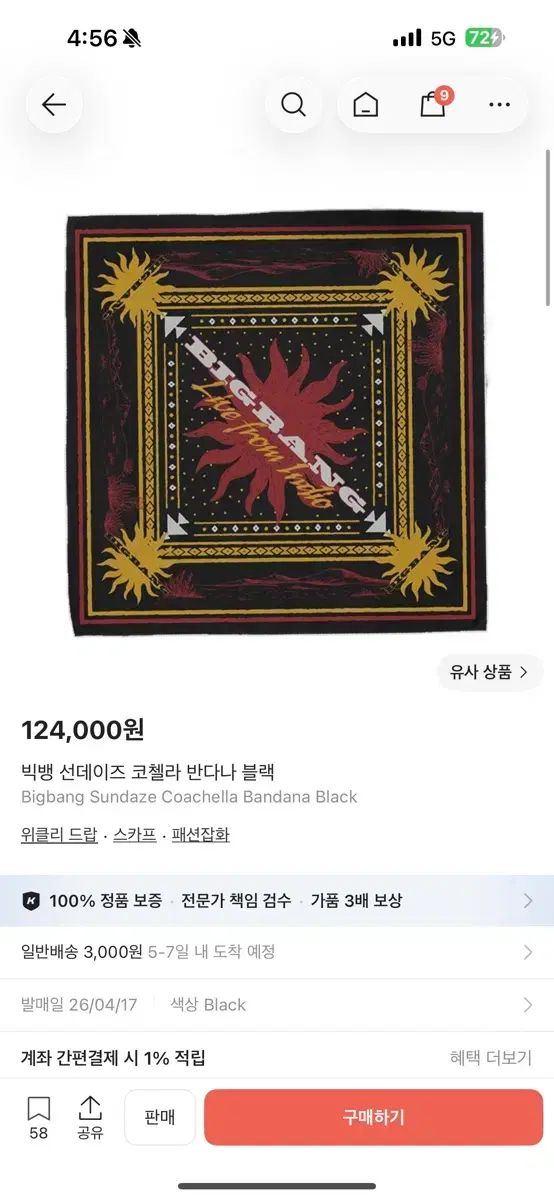 日本 BIGBANG(ビッグバン)バンダナ 未開封 BIGBANG Coachella Bandana