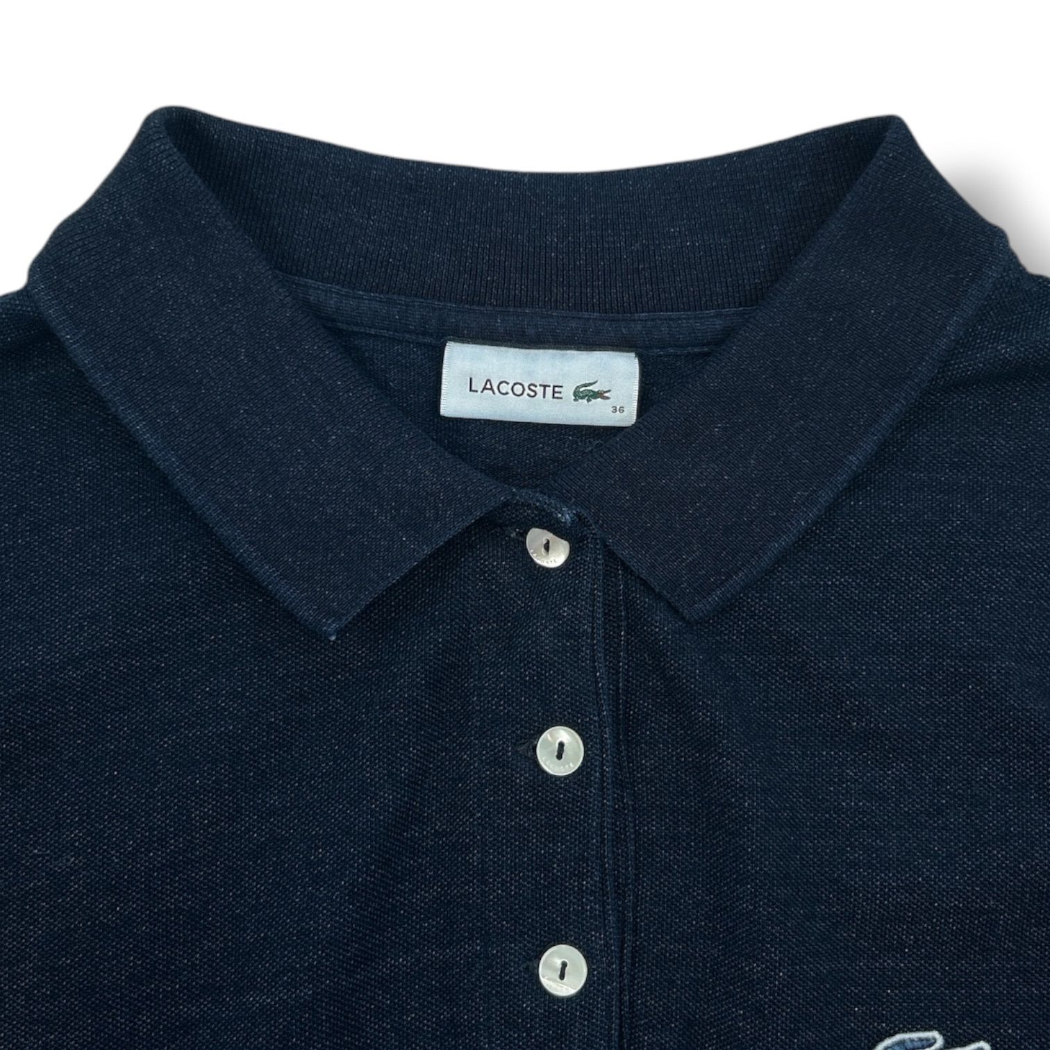 新品 タグ付 未使用 LACOSTE ラコステ インディゴ鹿の子ポロドレス 