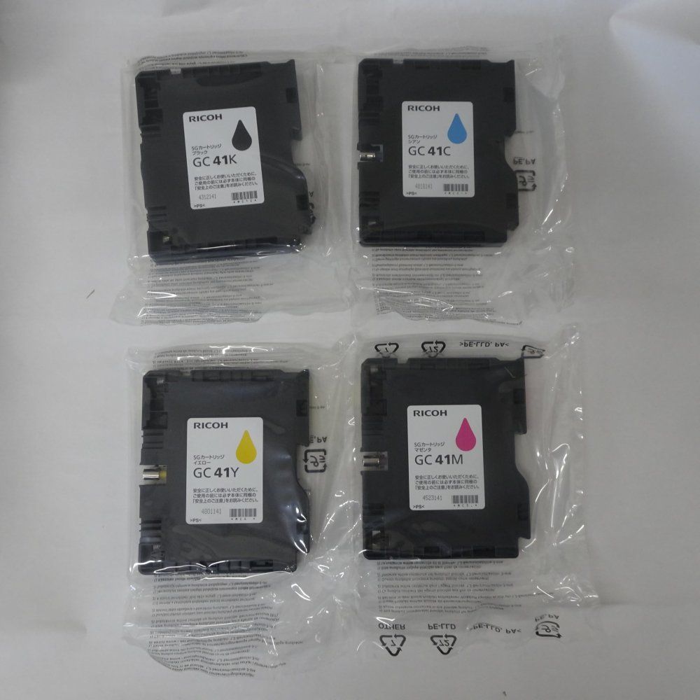 リコー GC41 4色セット（ BK/C/M/Y ）純正 SGカートリッジ