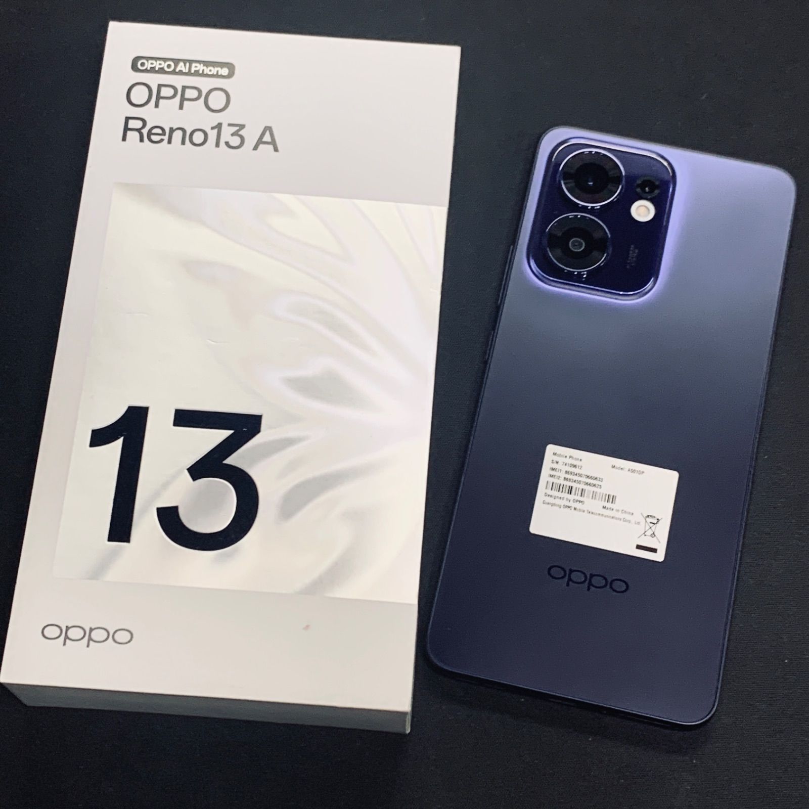 【美品】OPPO Reno13 A SIMロック解除済 128GB A501OP ルミナスネイビー 利用制限△ 27,360円
