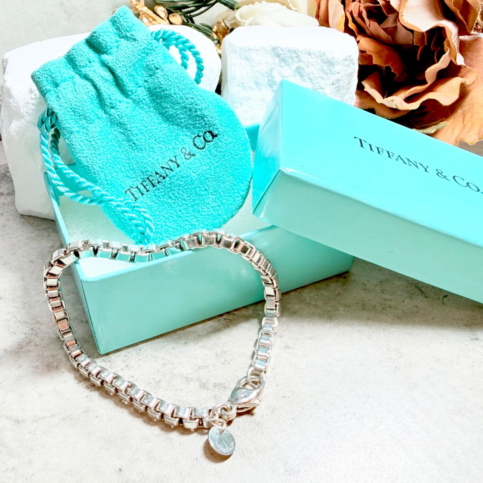 新品仕上済 Tiffany&Co. ティファニー ベネチアン リンク ブレスレット