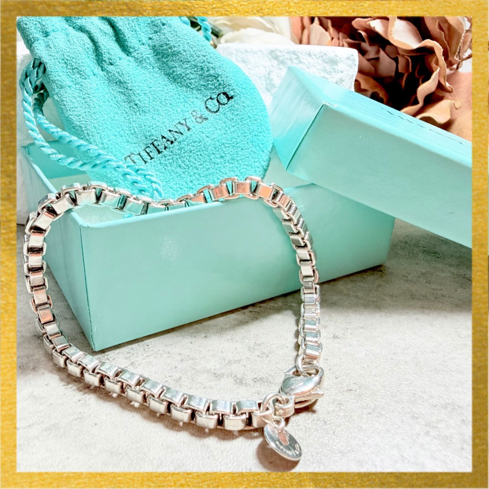 新品仕上済 Tiffany&Co. ティファニー ベネチアン リンク ブレスレット