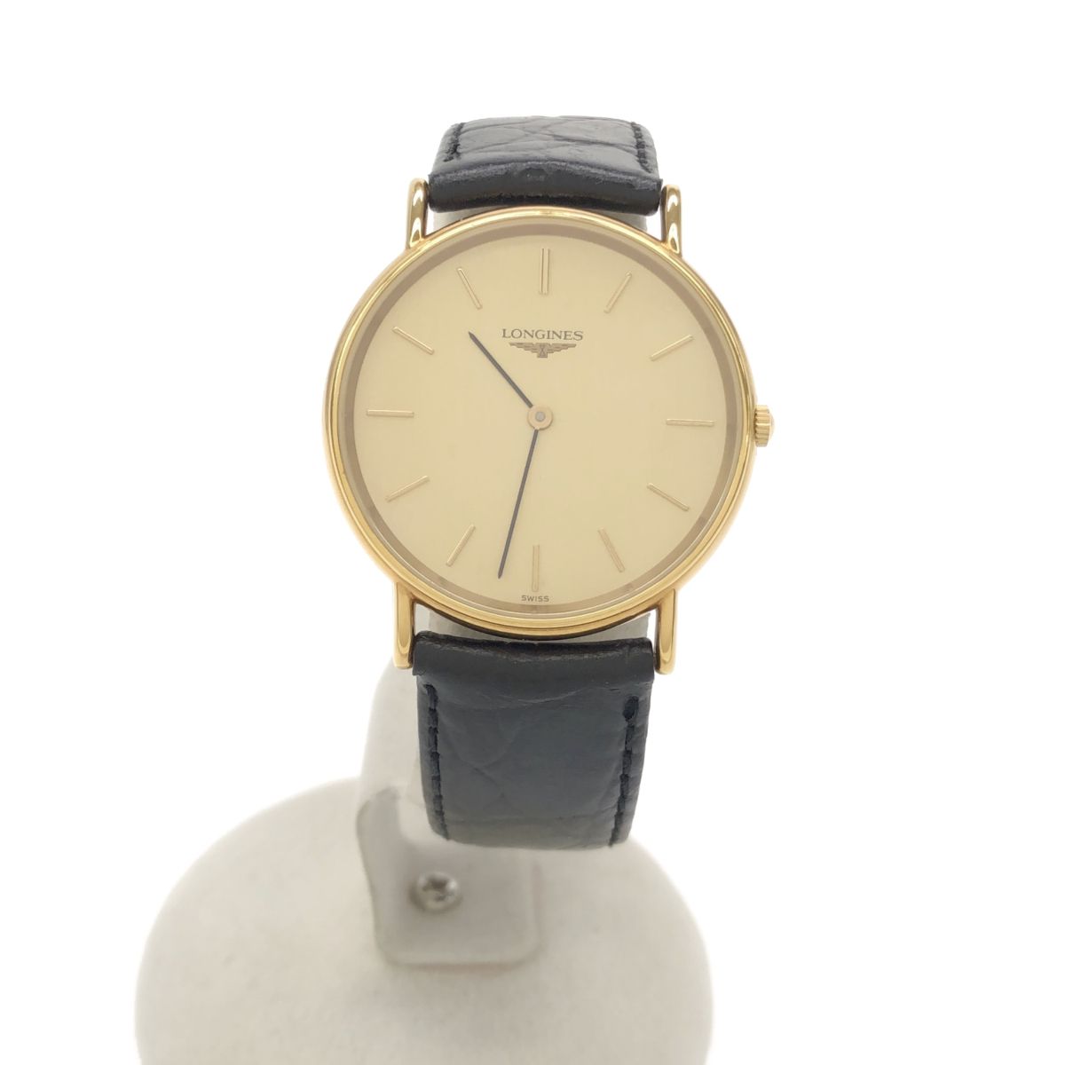 腕時計 稼働 LONGINES ロンジン L4.637.2 クォーツ ゴールド色文字盤 