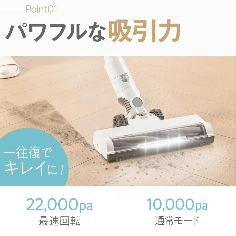 新品未使用】コードレス 掃除機 サイクロン式 軽量 強力吸引 