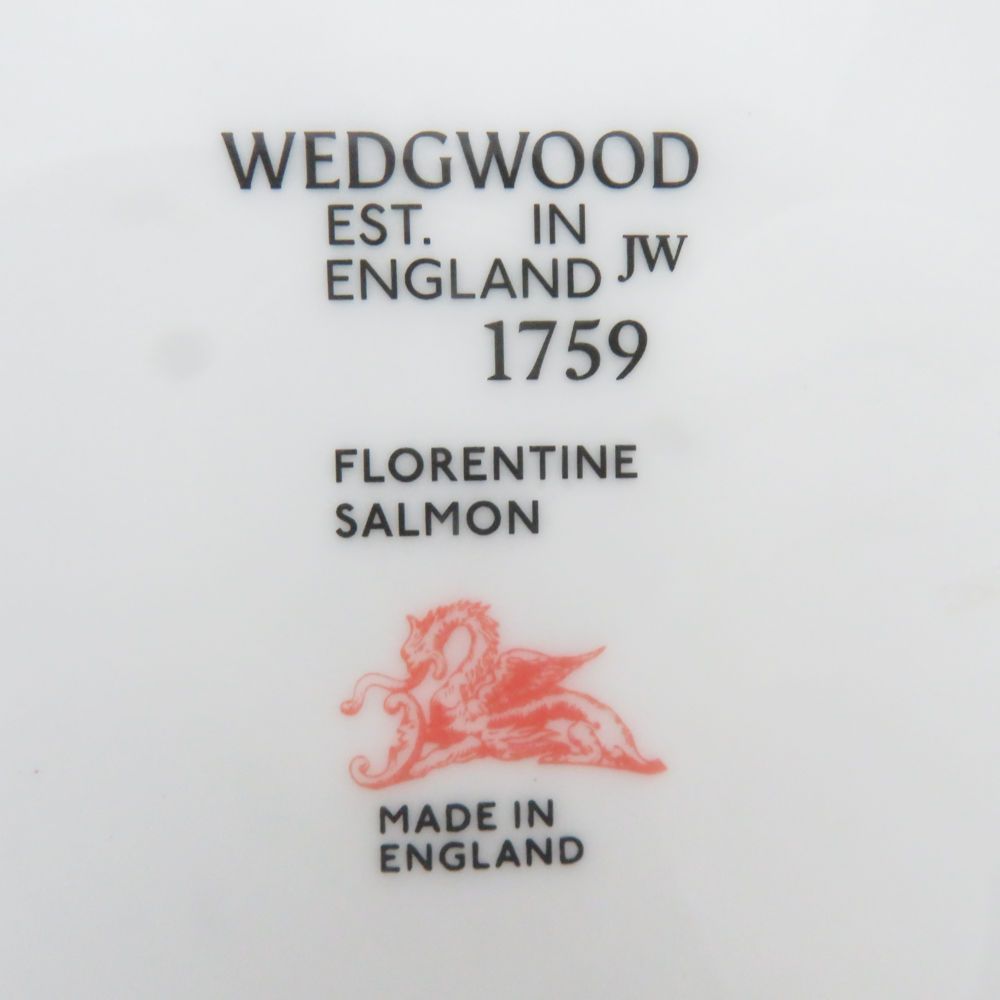 未使用 WEDGWOOD ウェッジウッド フロレンティーン サーモン 中皿 20cm