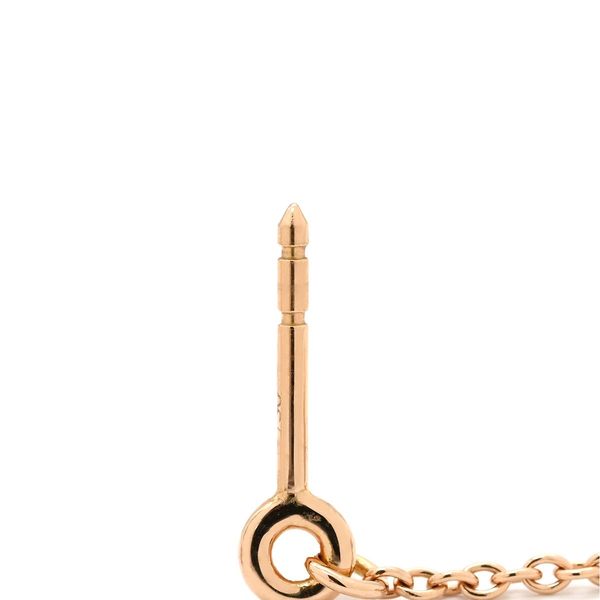 エルメス HERMES ピアス ファランドール PM ローズゴールド ピンク