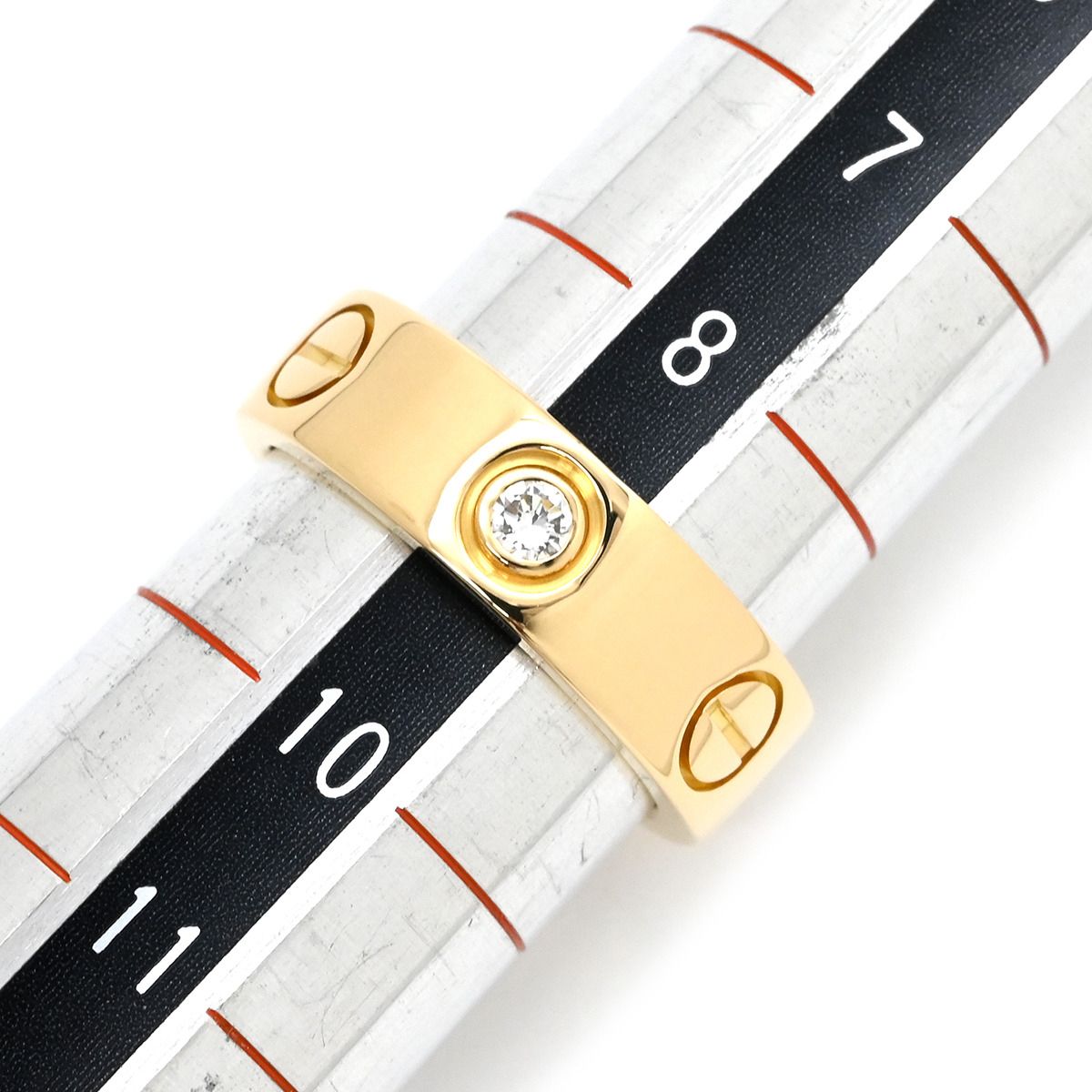 カルティエ Cartier リング 指輪 ラブリング ハーフダイヤ イエロー 