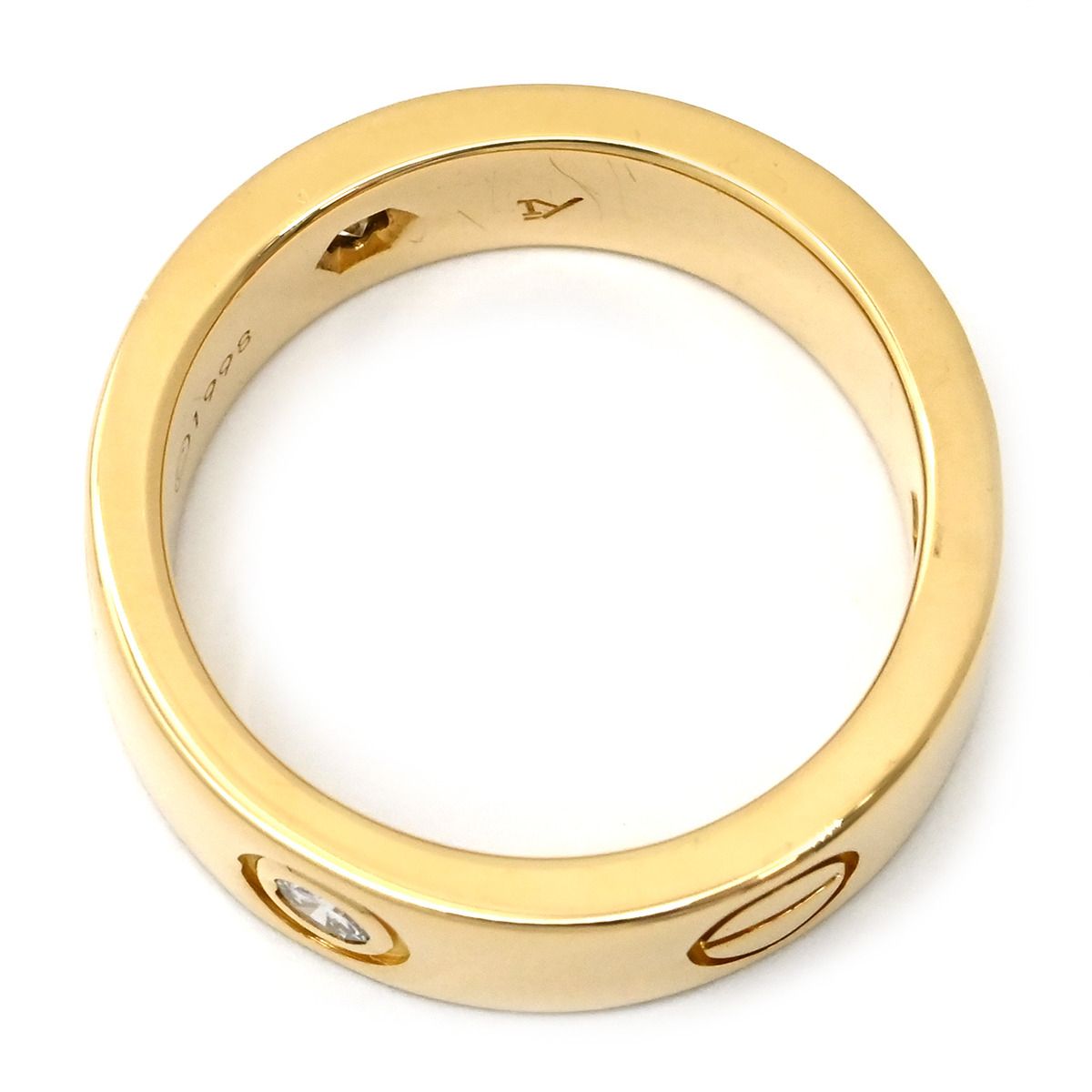 カルティエ Cartier リング 指輪 ラブリング ハーフダイヤ イエロー
