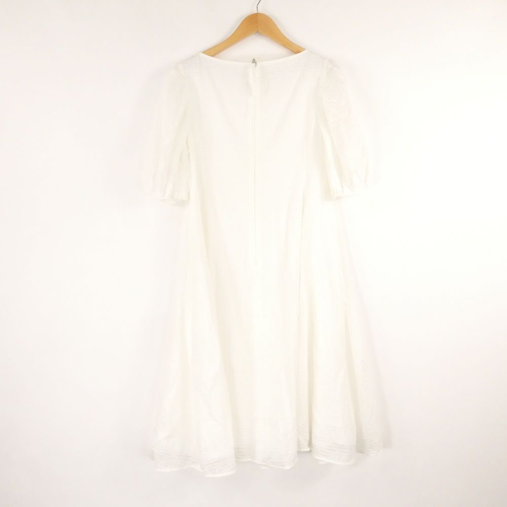 美品 FOXEY フォクシー 43569 パンナコッタ シアサッカーワンピース 38