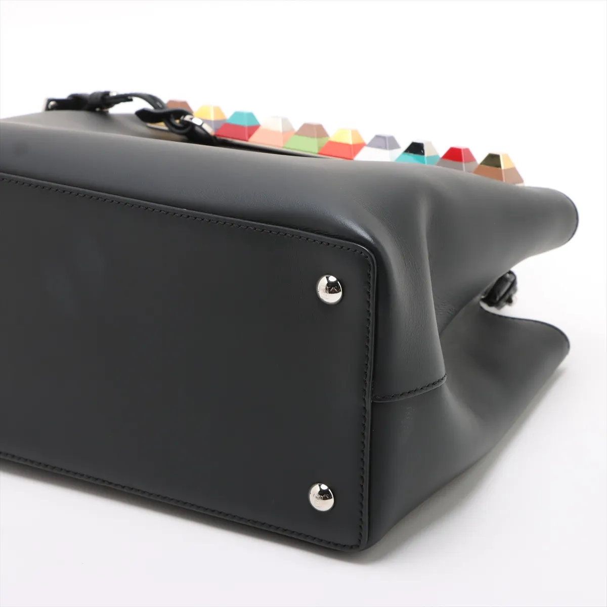 極美品 フェンディ プチ トゥージュール 8BH253 レザー 2WAY