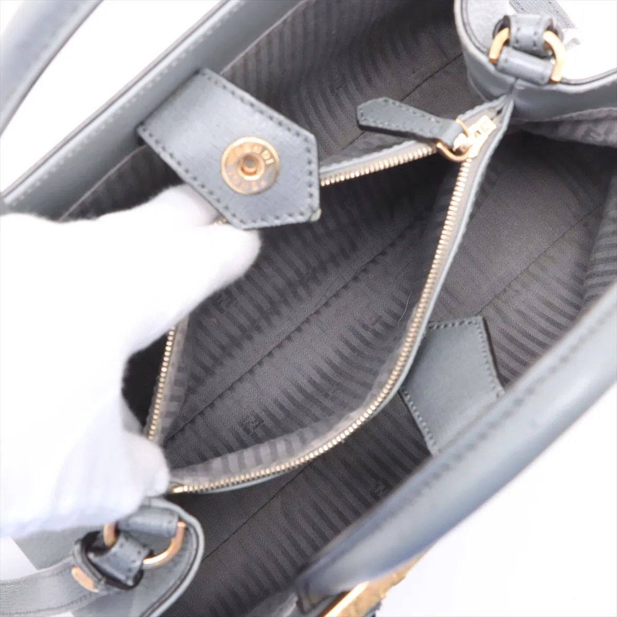美品 フェンディ プチ トゥージュール 8BH253 レザー 2WAY
