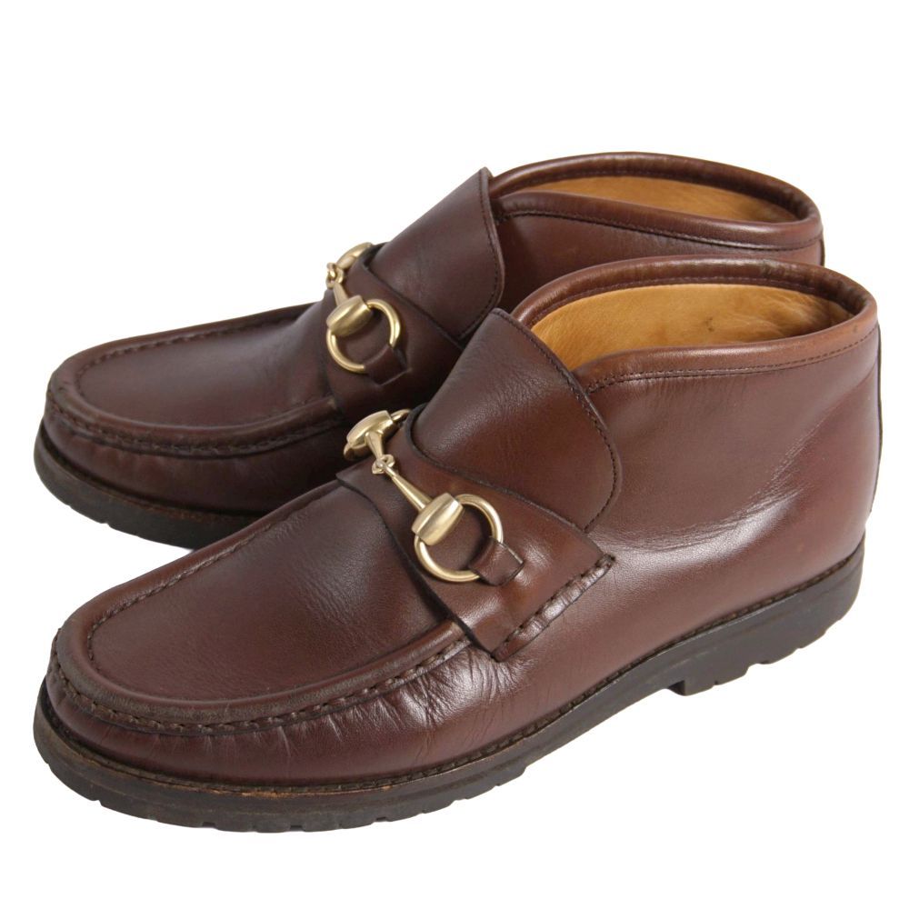 美品 Vintage グッチ GUCCI ブーツ チャッカブーツ ホースビット