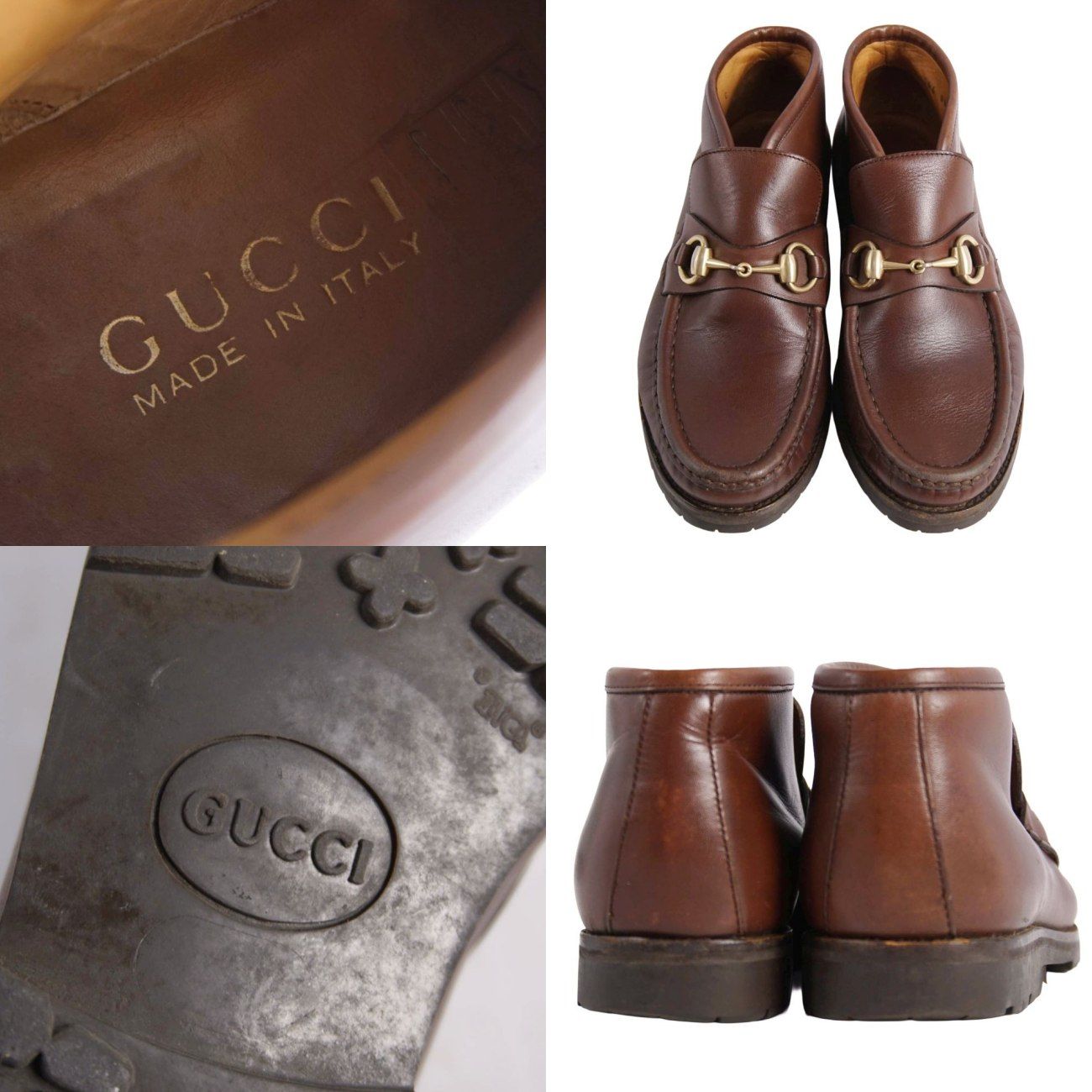 美品 Vintage グッチ GUCCI ブーツ チャッカブーツ ホースビット